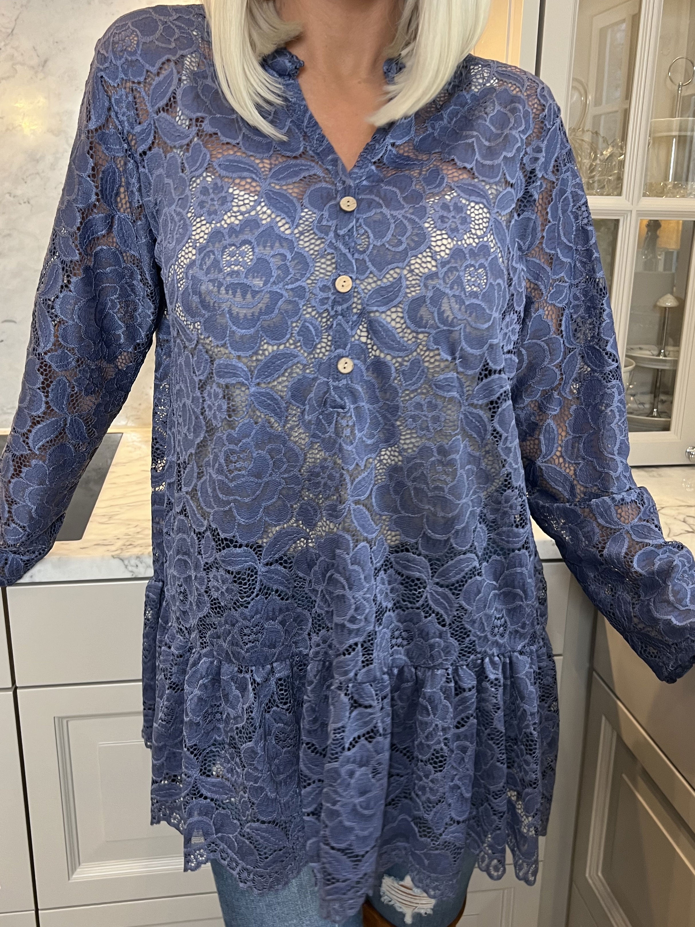 Natalya - Sød og feminin blonde tunika